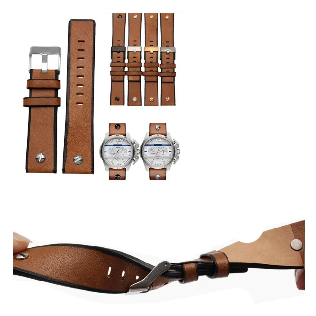 Genuine Leather Strap Watch Band