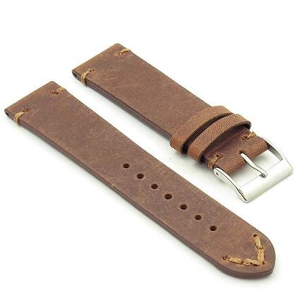 Brown Vintage Retro Leather Watch Strap
