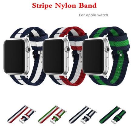 Heavy perlon nato watch band for apple watch